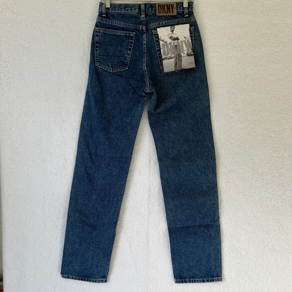 DKNY Women's Jean Straight Denim Blue‎ Women's Size W28xL32 VTG NWT - Picture 2 of 13